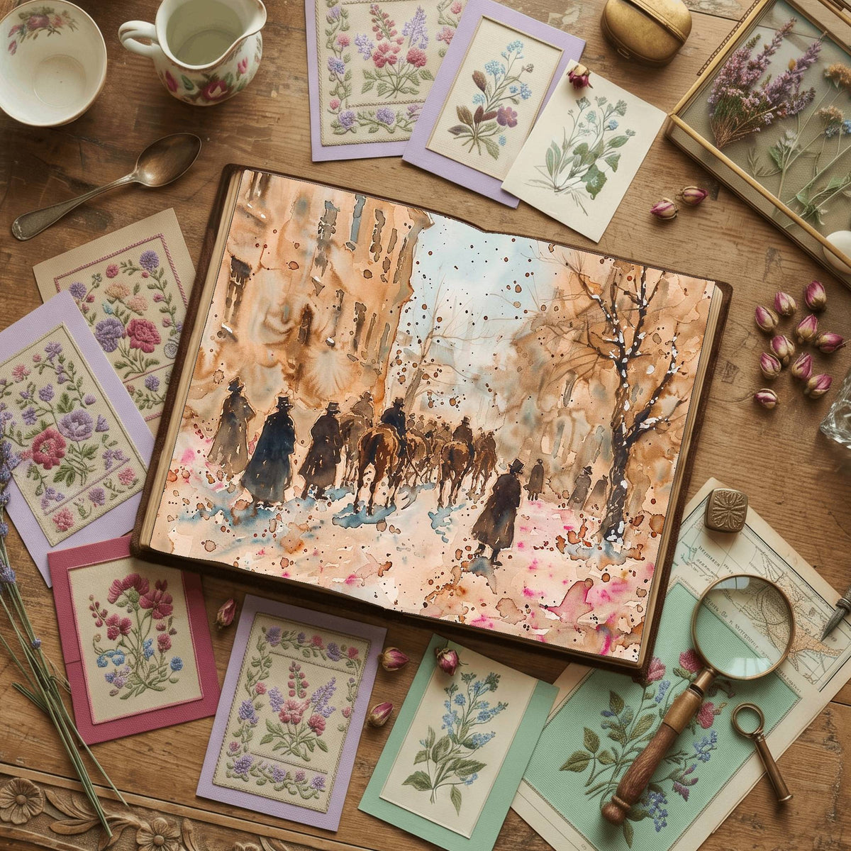 Victorian Life printable junk journal paper, page preview 4