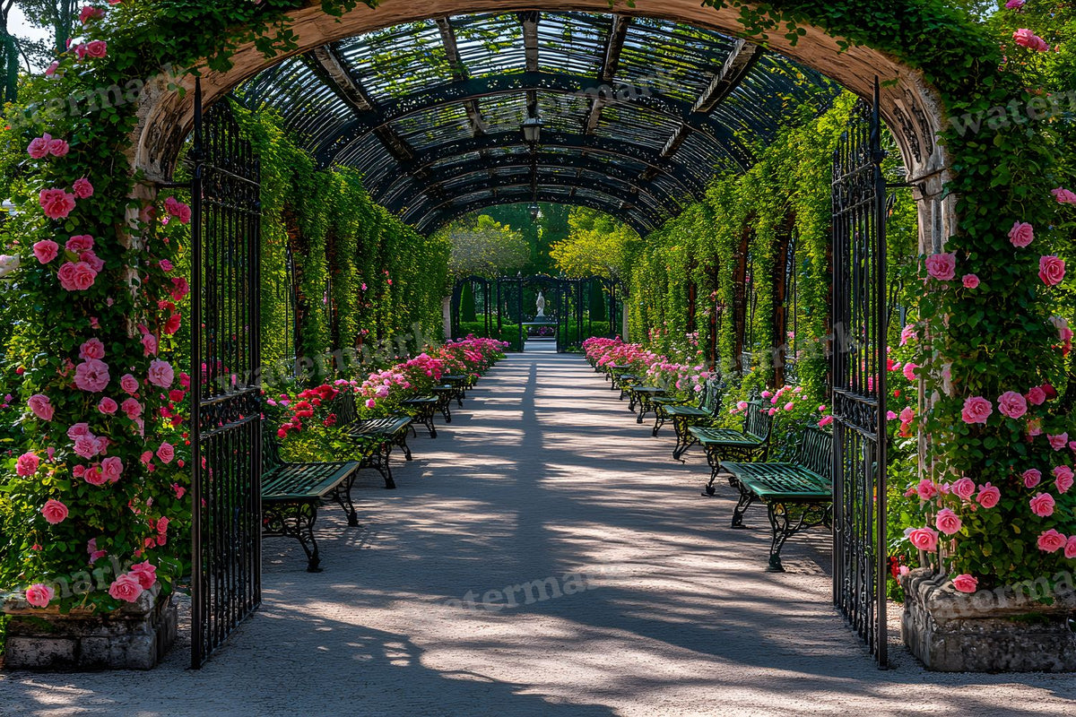 Victorian Rose Garden Enclosure Backdrop Images