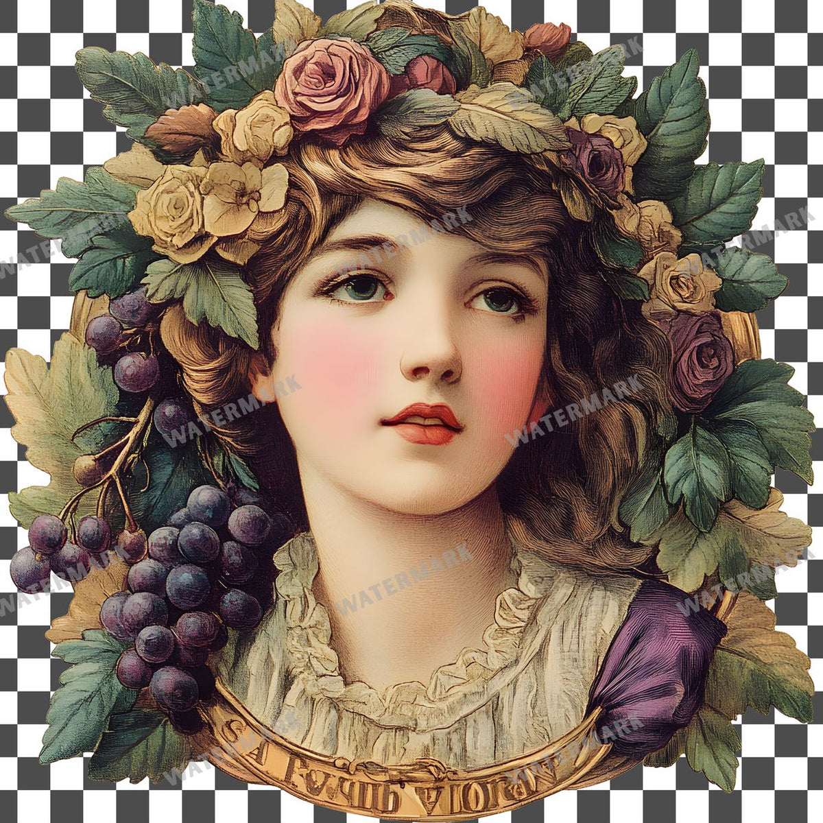 Victorian Woman Vintage Style Clipart Pngs