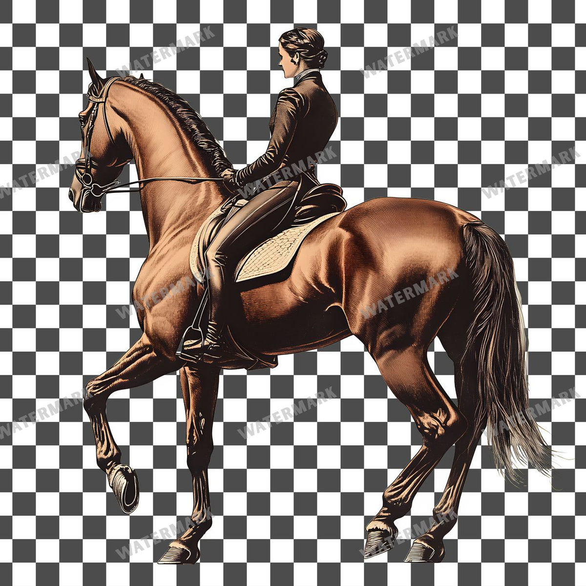 Vintage Equestrian Vintage Style Clipart Pngs
