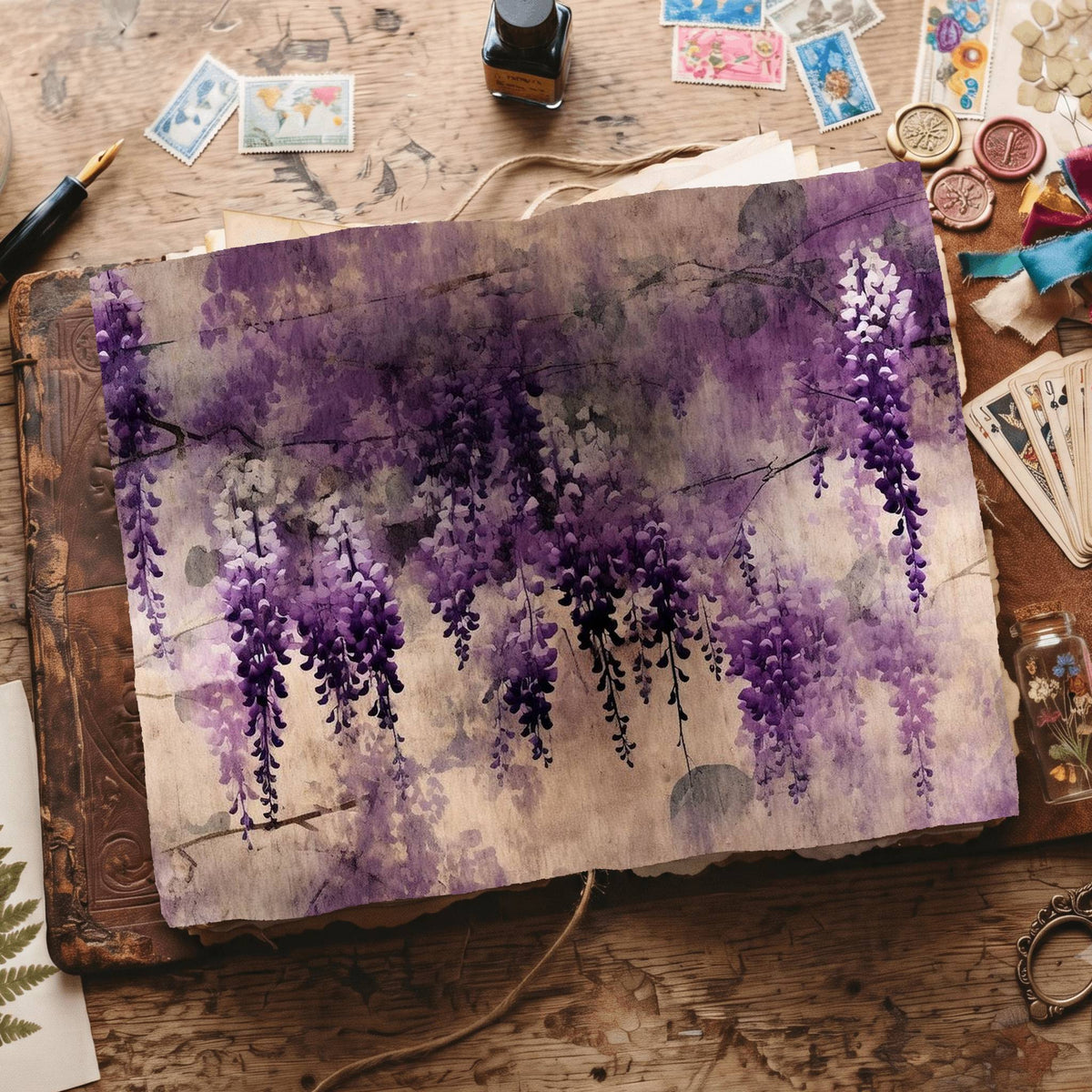 Wisteria Digital Papers