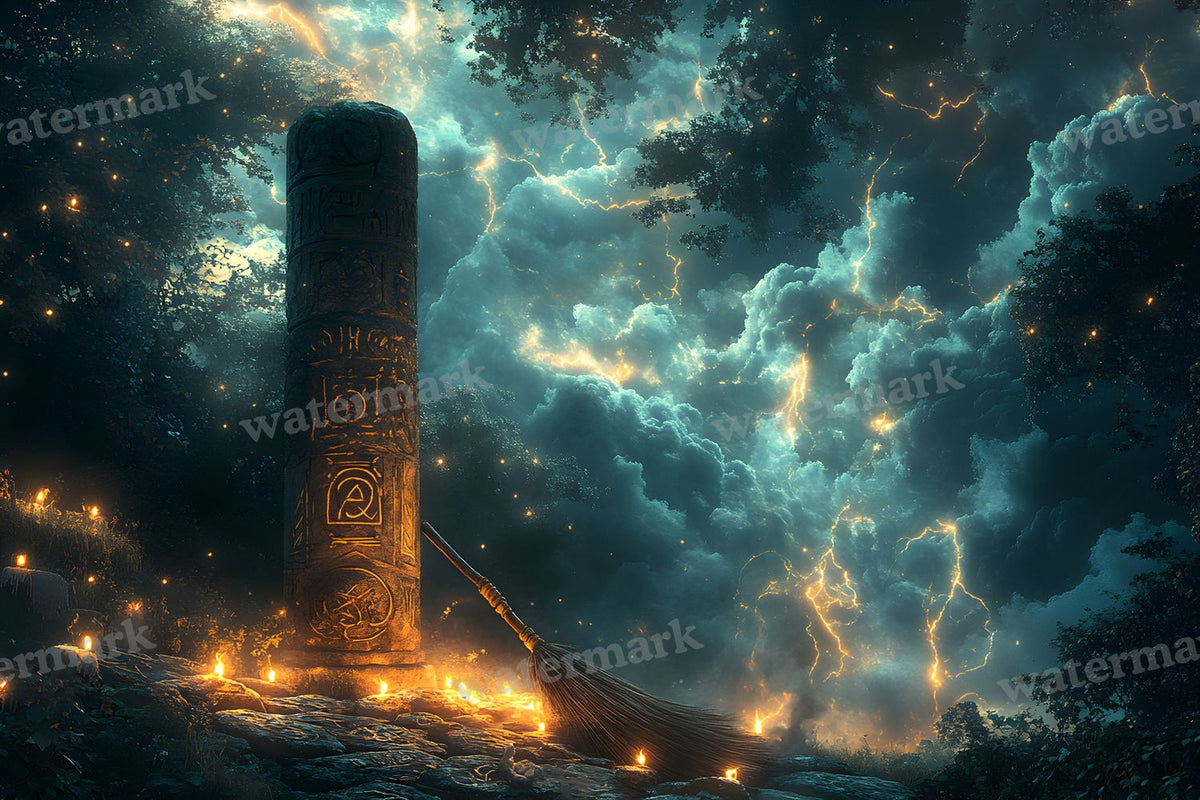Witch Broomstick Backdrop Images