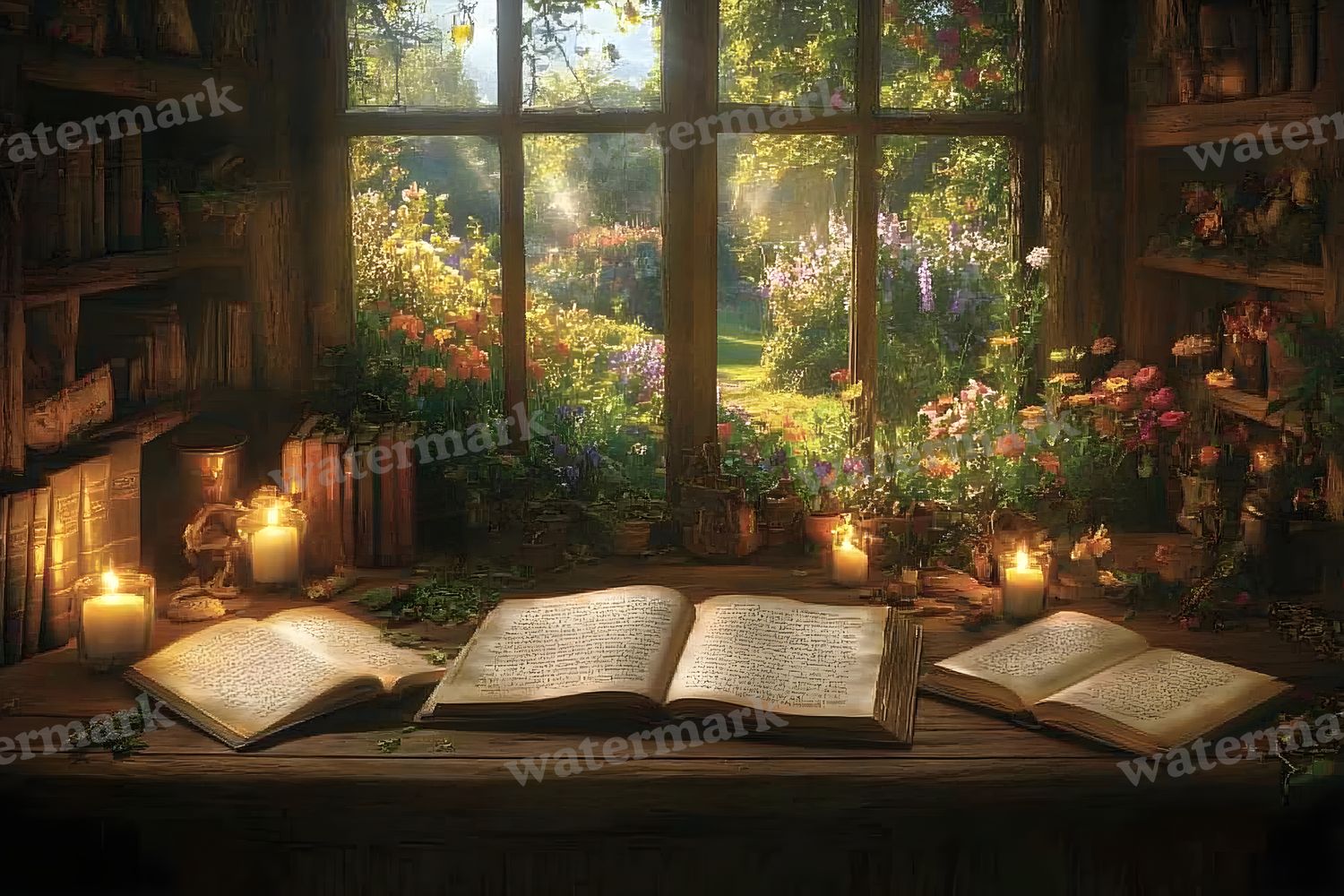Witch’Study Desk Backdrop Images