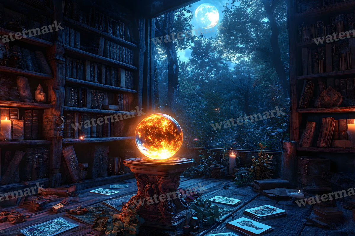 Witchs Crystal Ball Backdrop Images