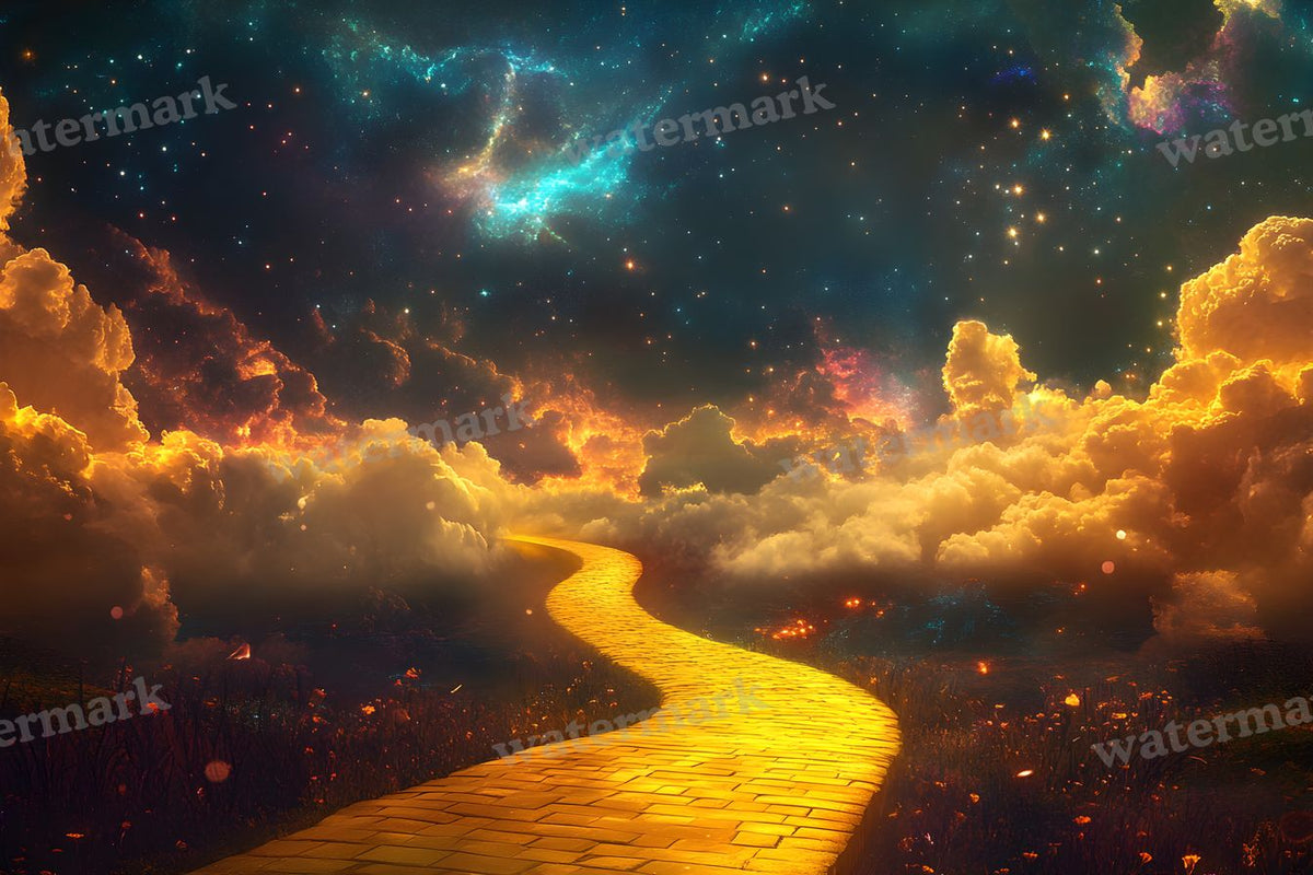 Wizard Of Oz Dreamscape With Floating Yellow Brick Road Backdrop Images