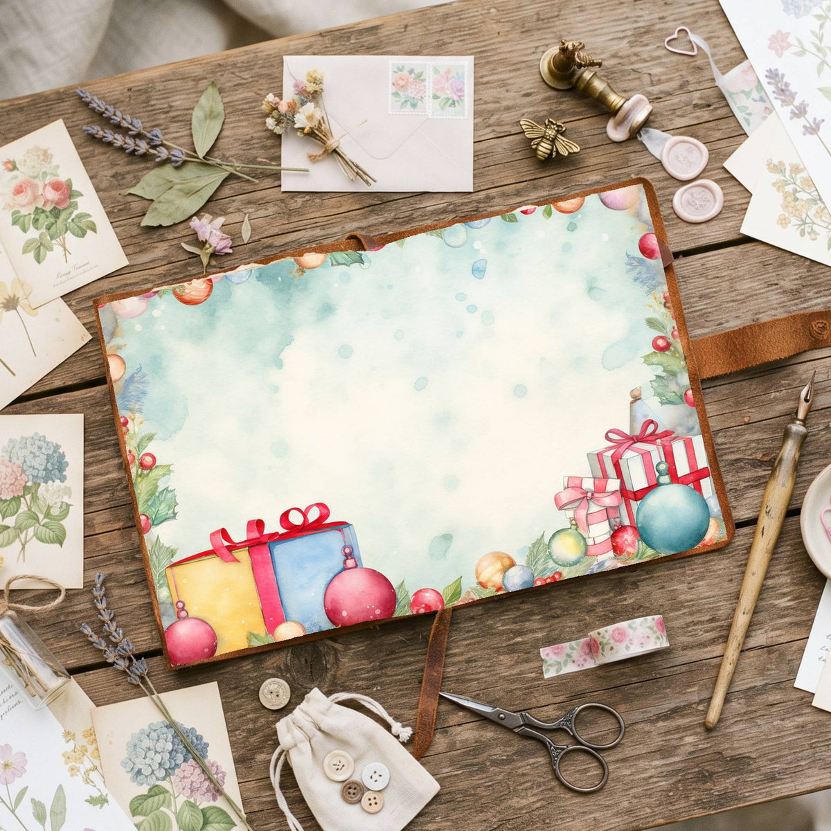 Wrapped Christmas Gifts Digital Papers