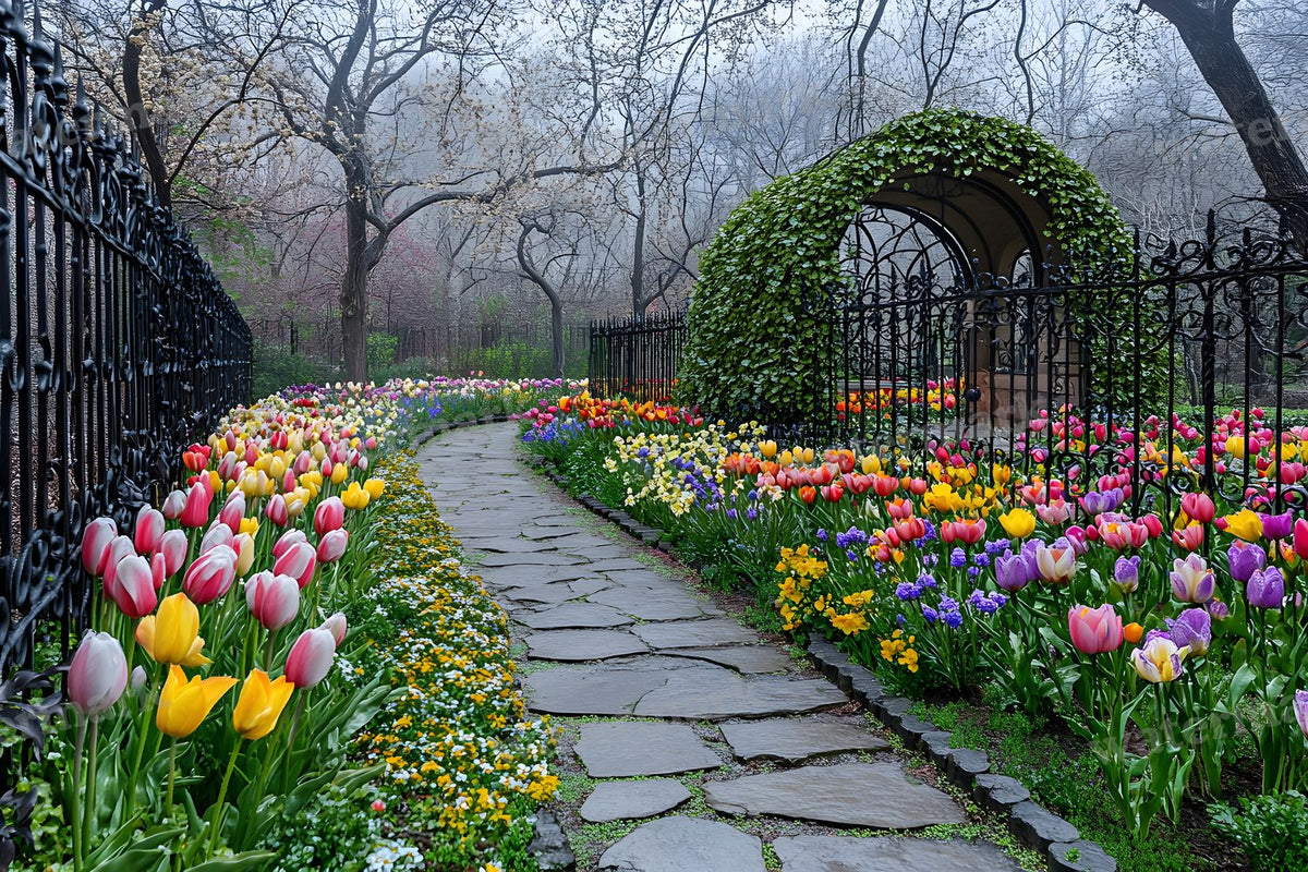 Wrought Iron Secret Garden Backdrop Images