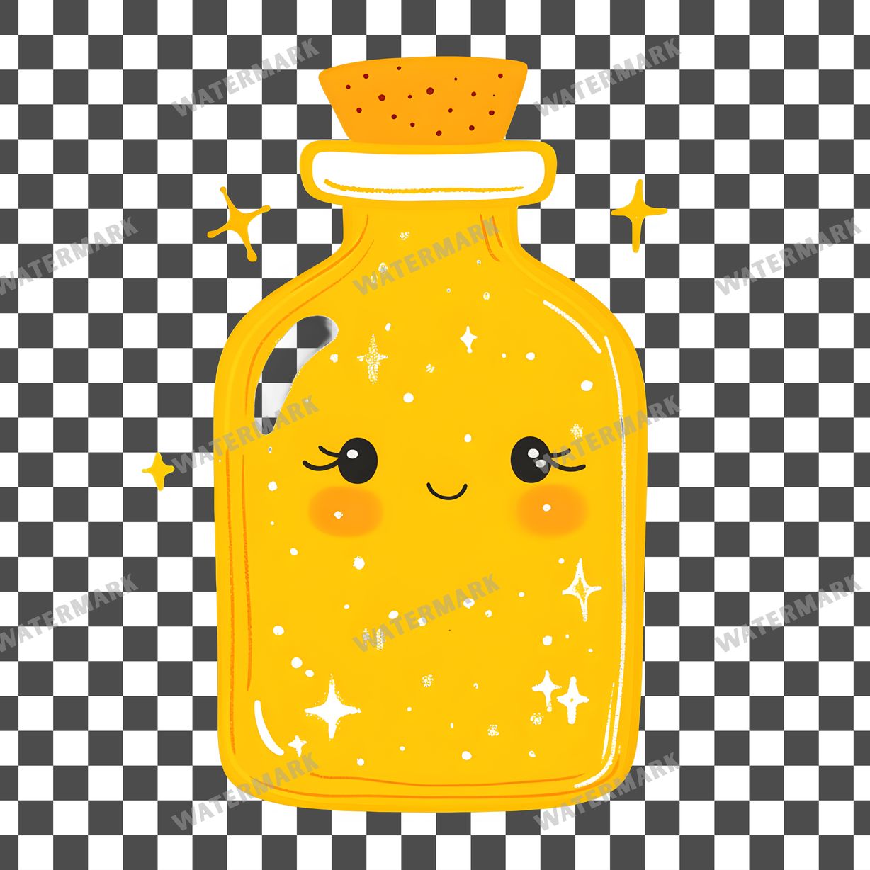 Yellow Apothecary Kawaii Style Clipart Pngs