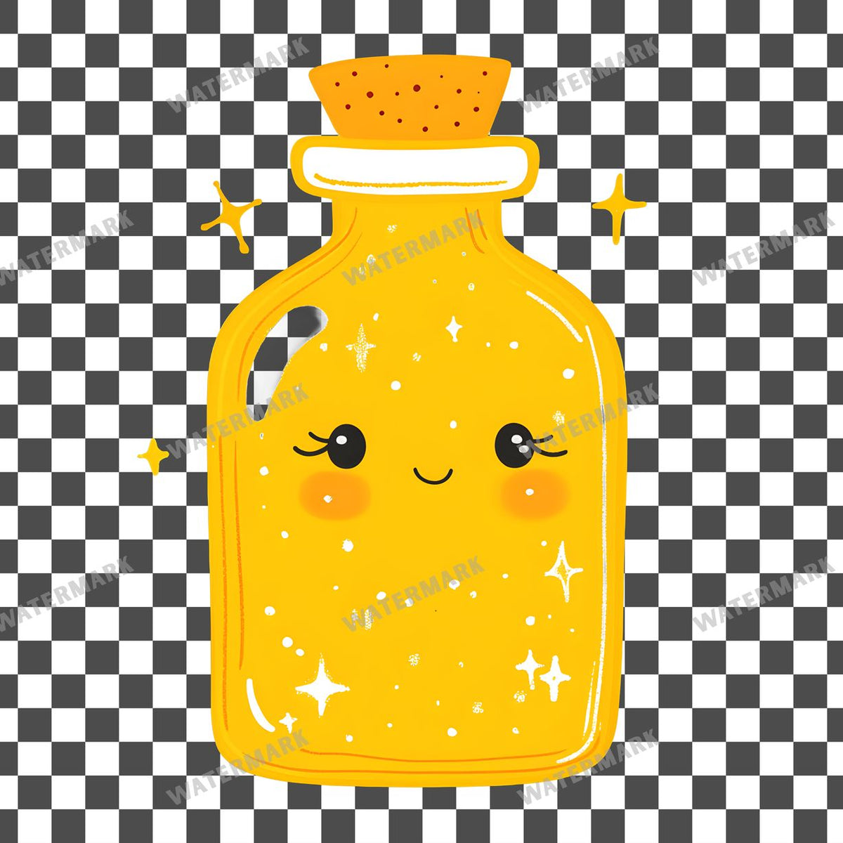 Yellow Apothecary Kawaii Style Clipart Pngs