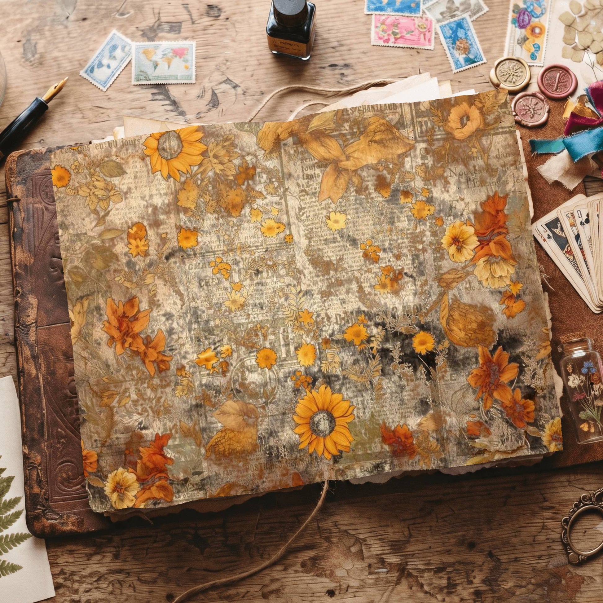 Yellow Flowers Digital Papers
