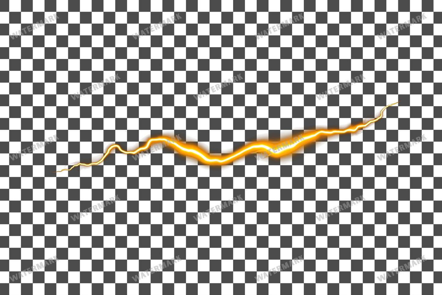 Yellow Lightning Strike Transparent Overlay Pngs