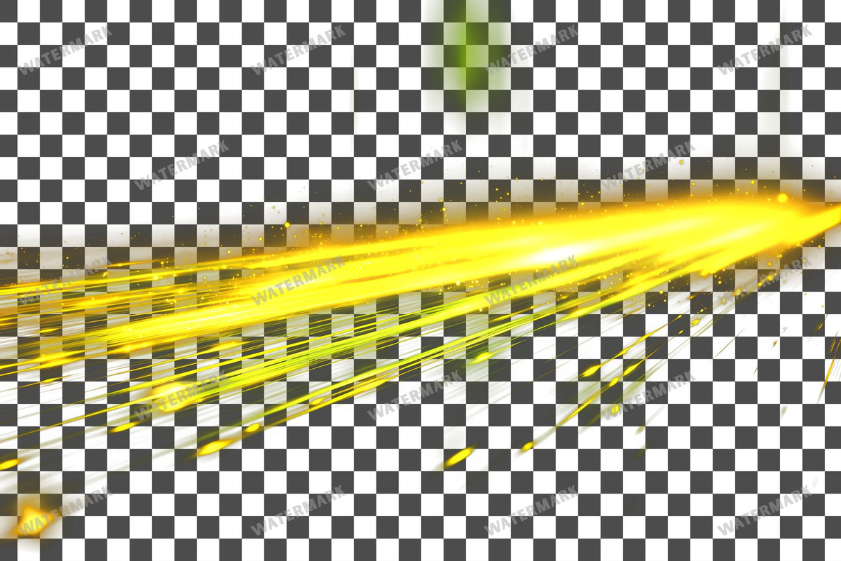 Yellow Neon Lighting Dramatic Shadows Transparent Overlay Pngs