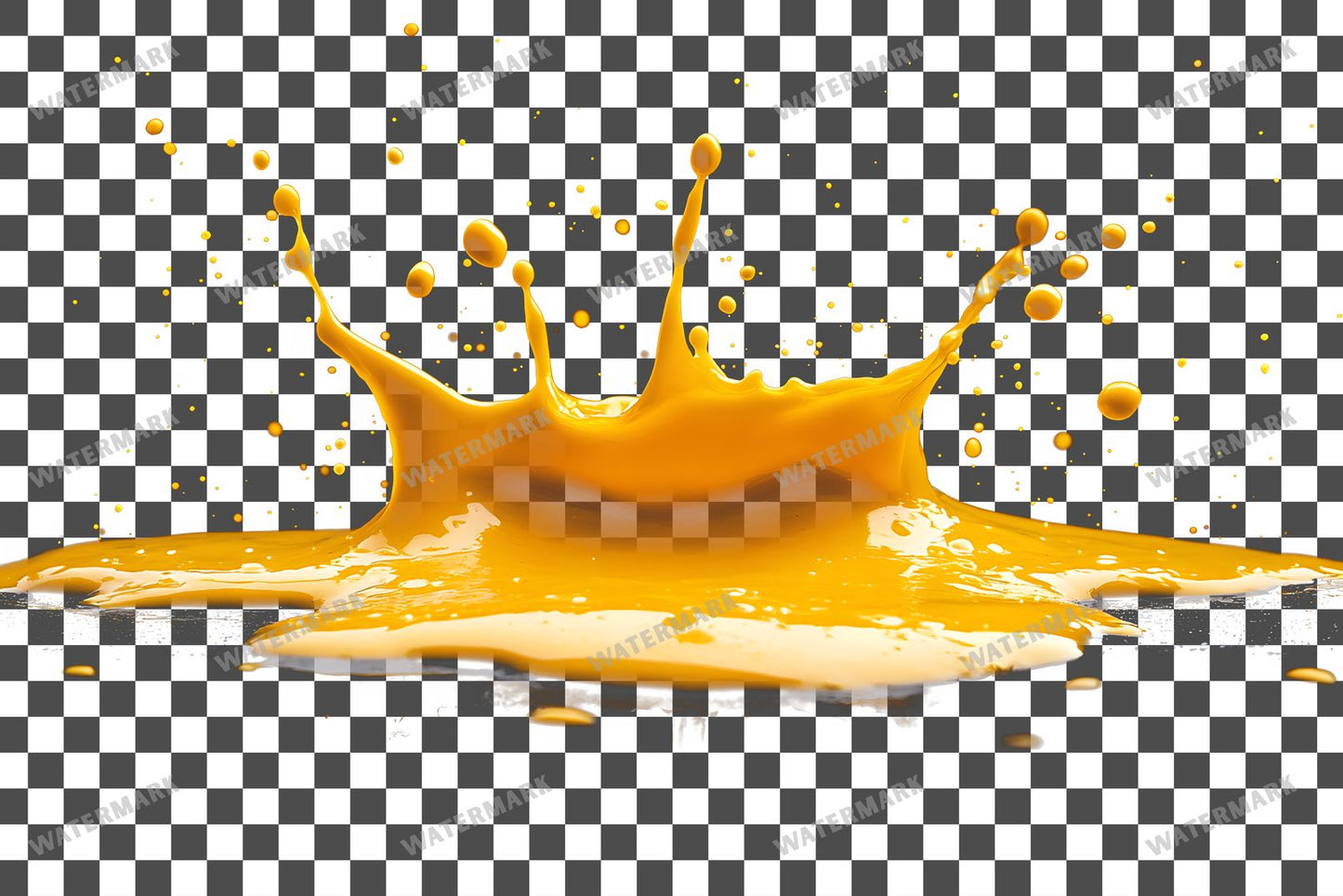 Yellow Paint Splatter Abstract Splashes Transparent Overlay Pngs