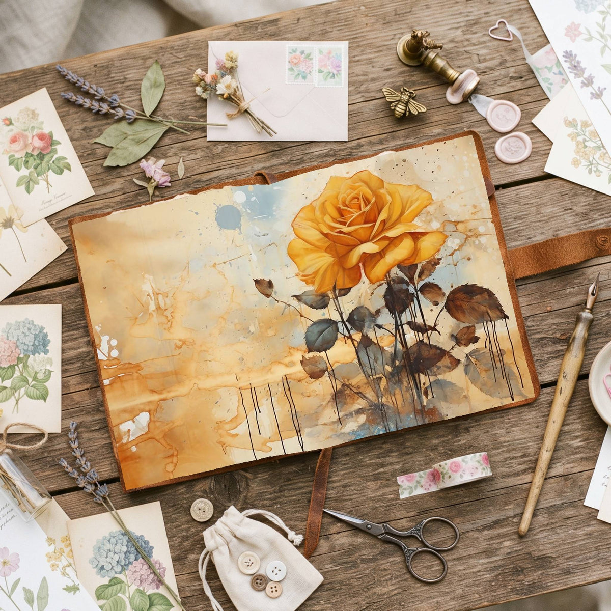 Yellow Roses Digital Papers