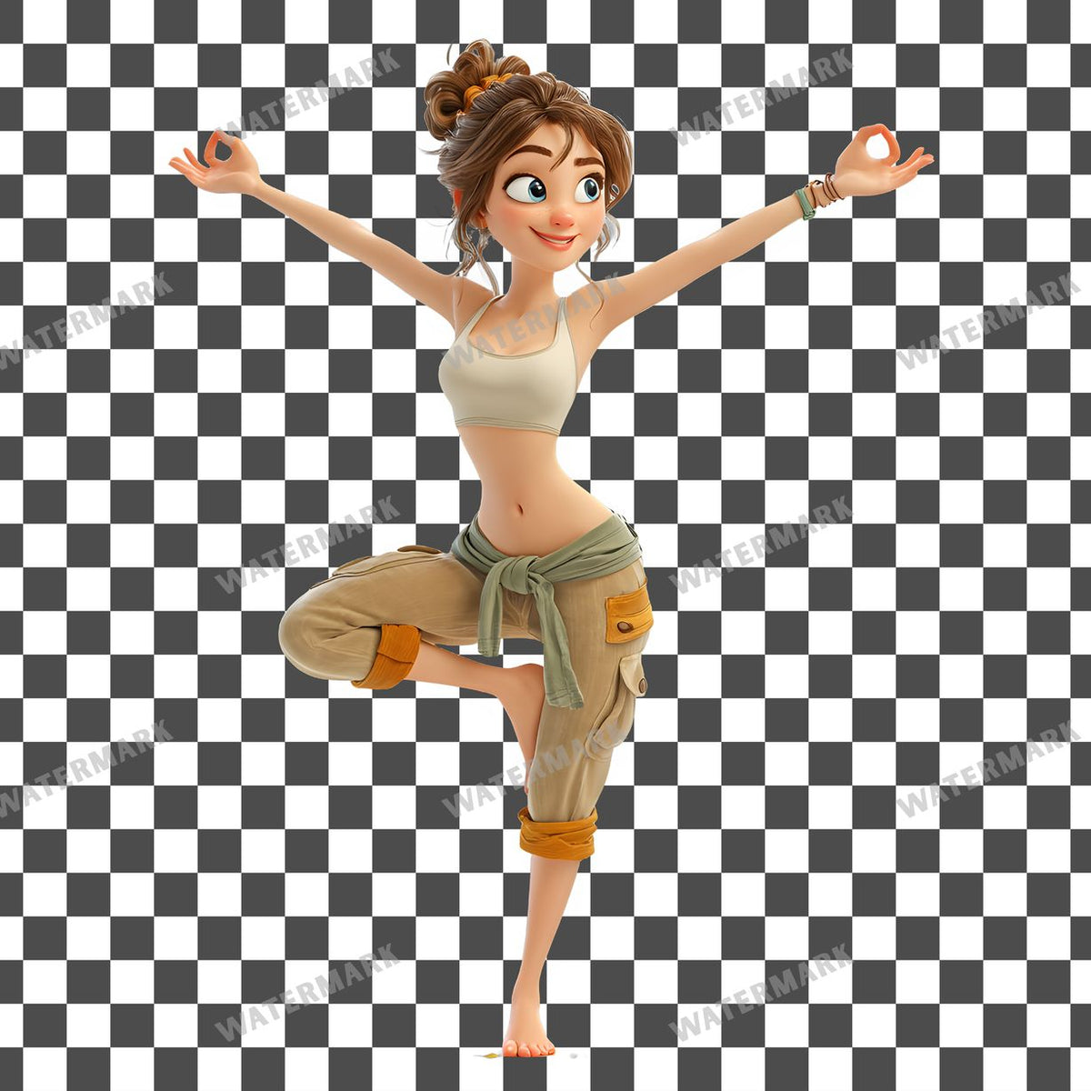 Yoga Woman Clipart Pngs