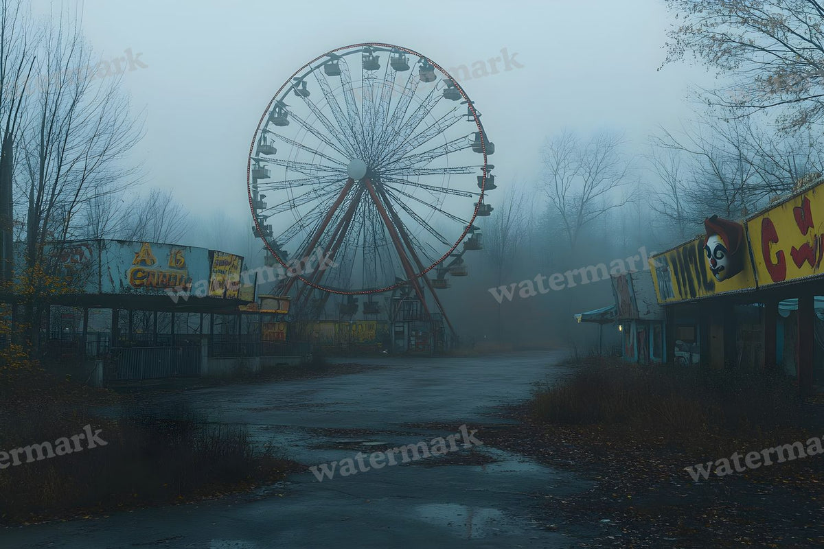 Abandoned Carnival Spooky Backdrop Images