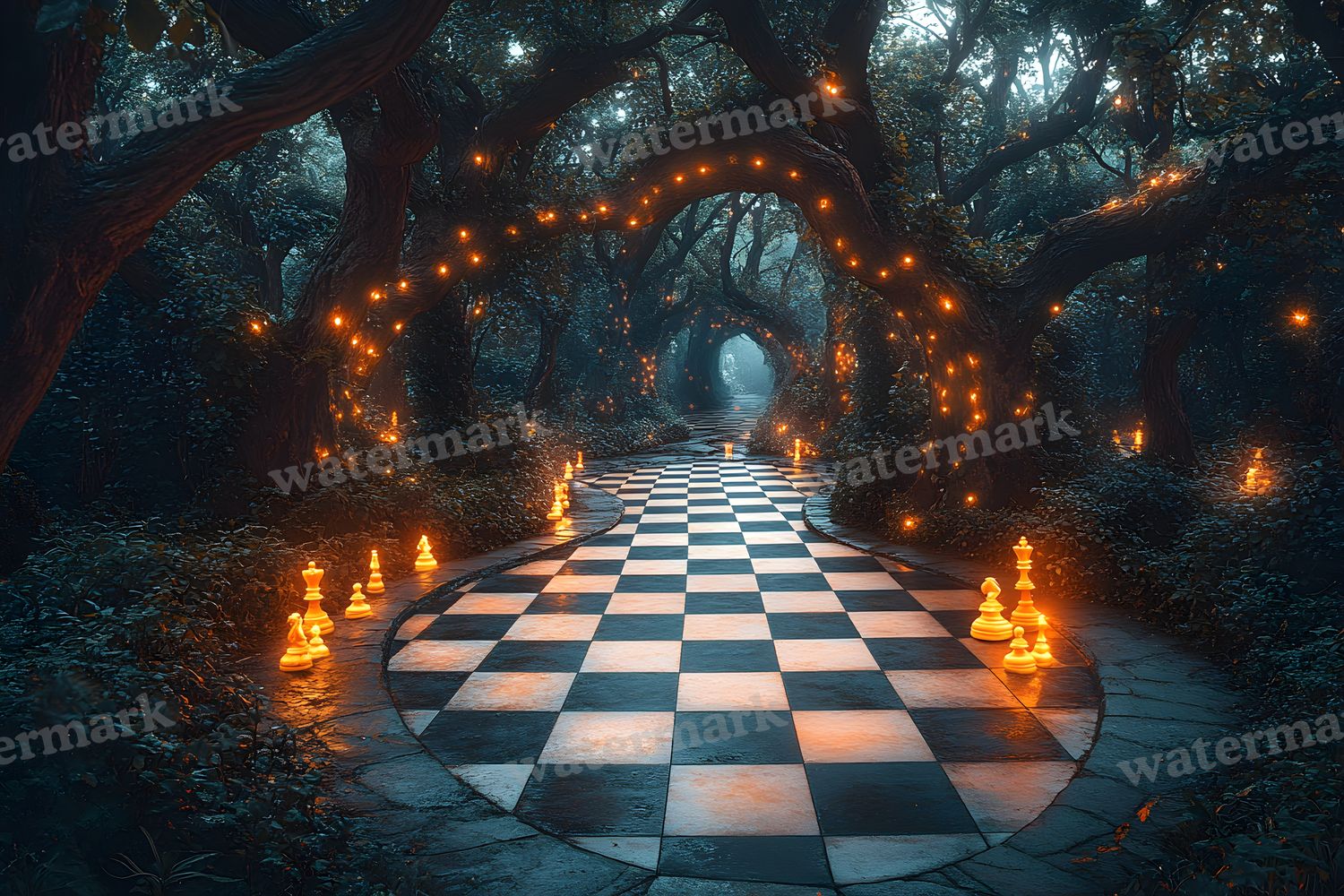 Alice Oversized Chessboard Backdrop Images