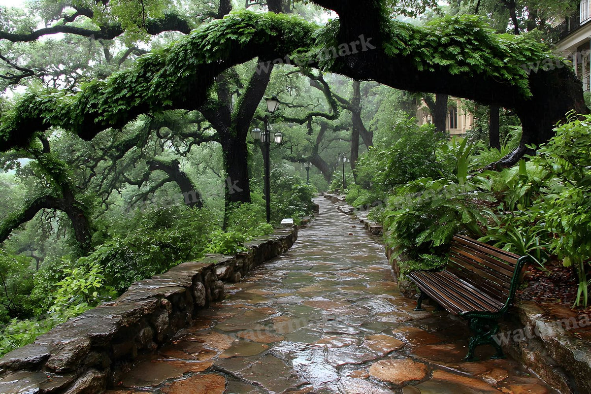 Alice Wonderland Magical Forest Backdrop Images