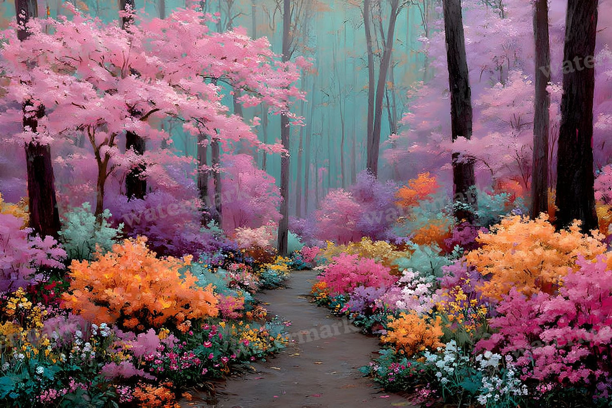 Alice Wonderland Magical Forest Backdrop Images