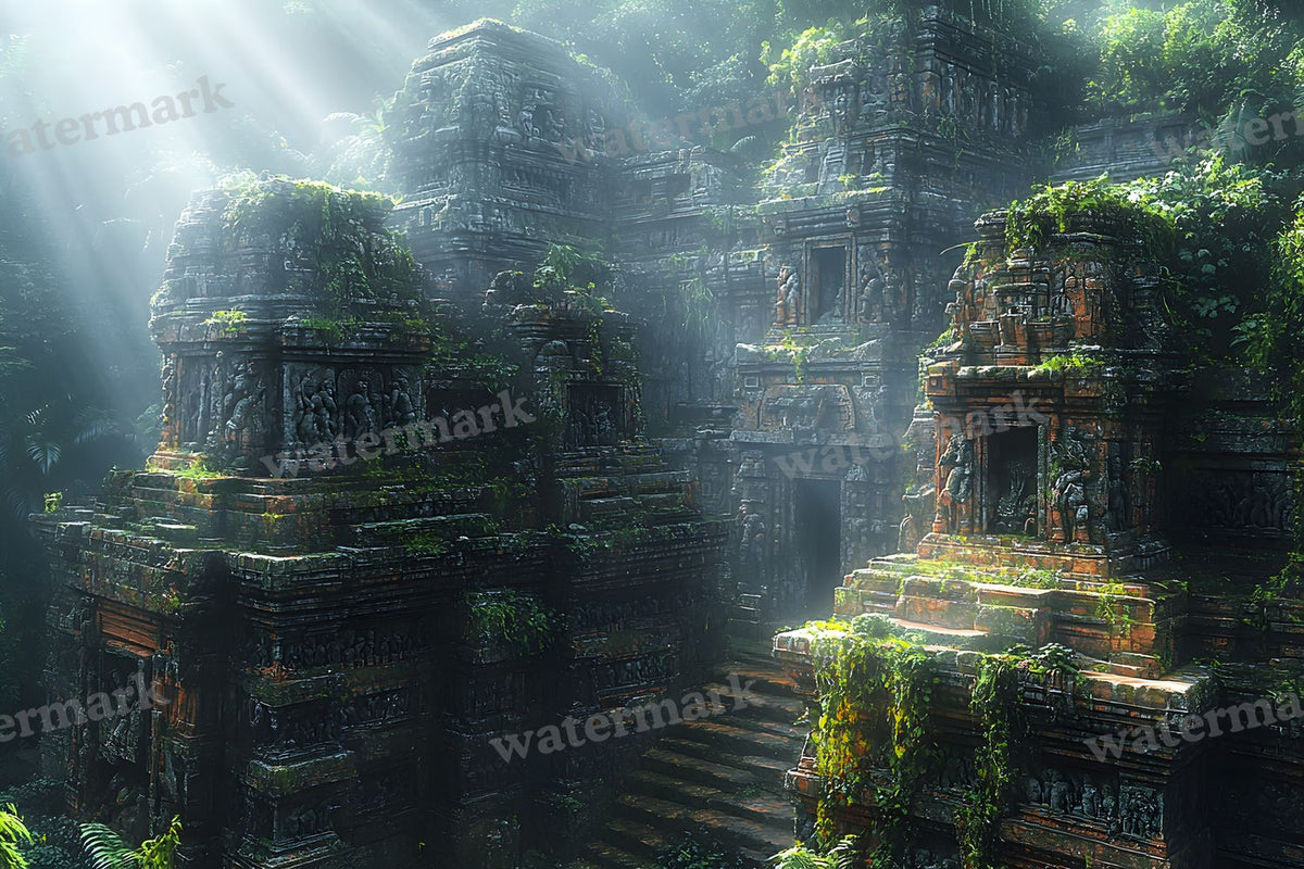Amazonian Temple Ruins Backdrop Images
