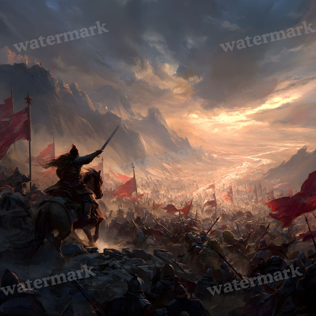 Ancient Chinese Army Battle Backdrop Images