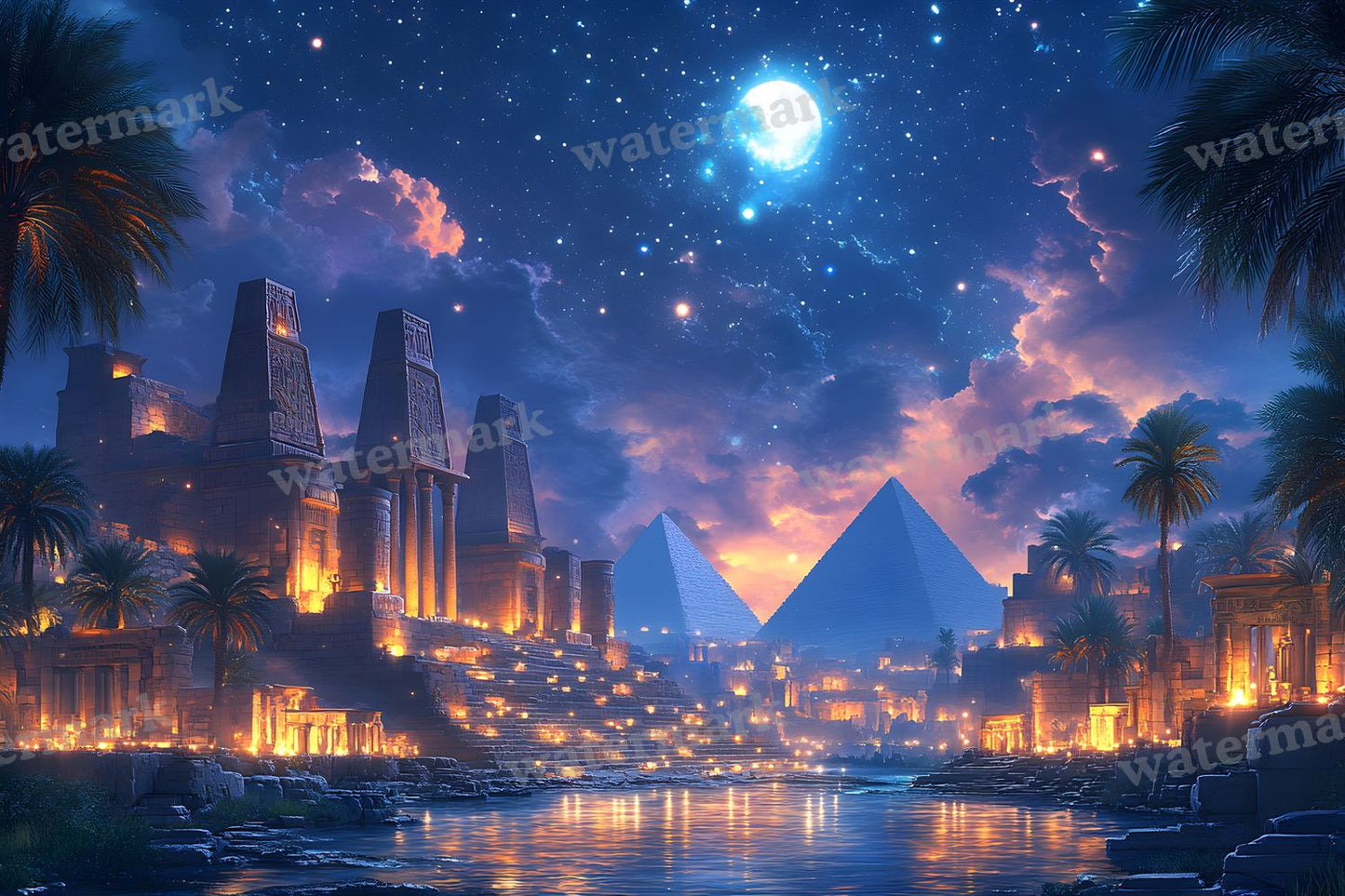 Ancient Egyptian Night Backdrop Images