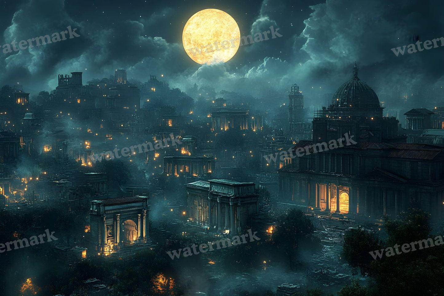 Ancient Roman Night Backdrop Images