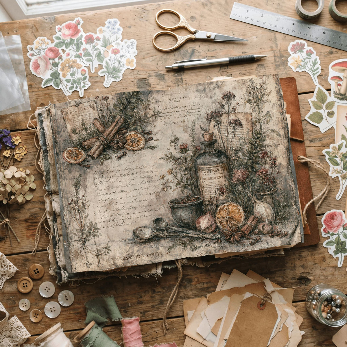 Ancient Spell Ingredients Journal Page