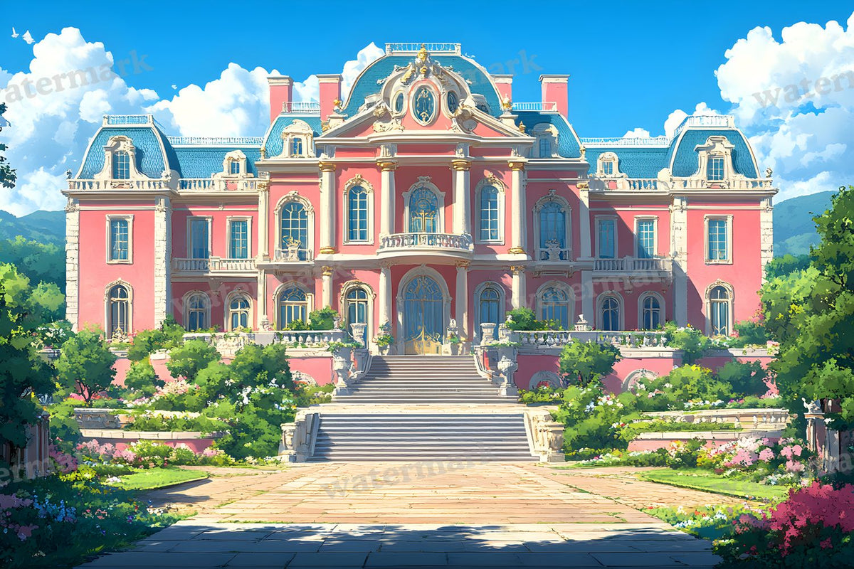 Baroque House digital photo backdrop for photo editing, preview 4