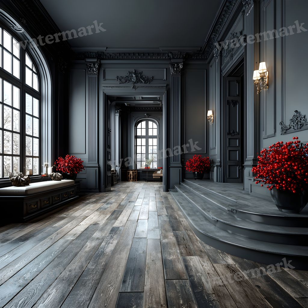 Black Gothic Christmas Backdrop Images
