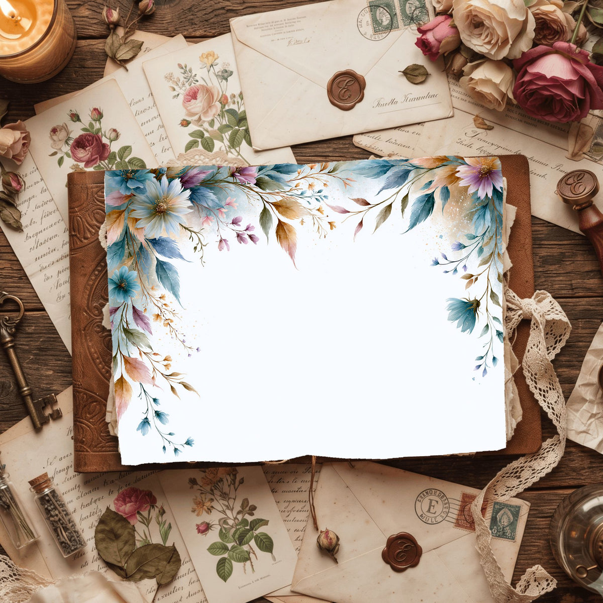 Delicate Botanical Border Frame