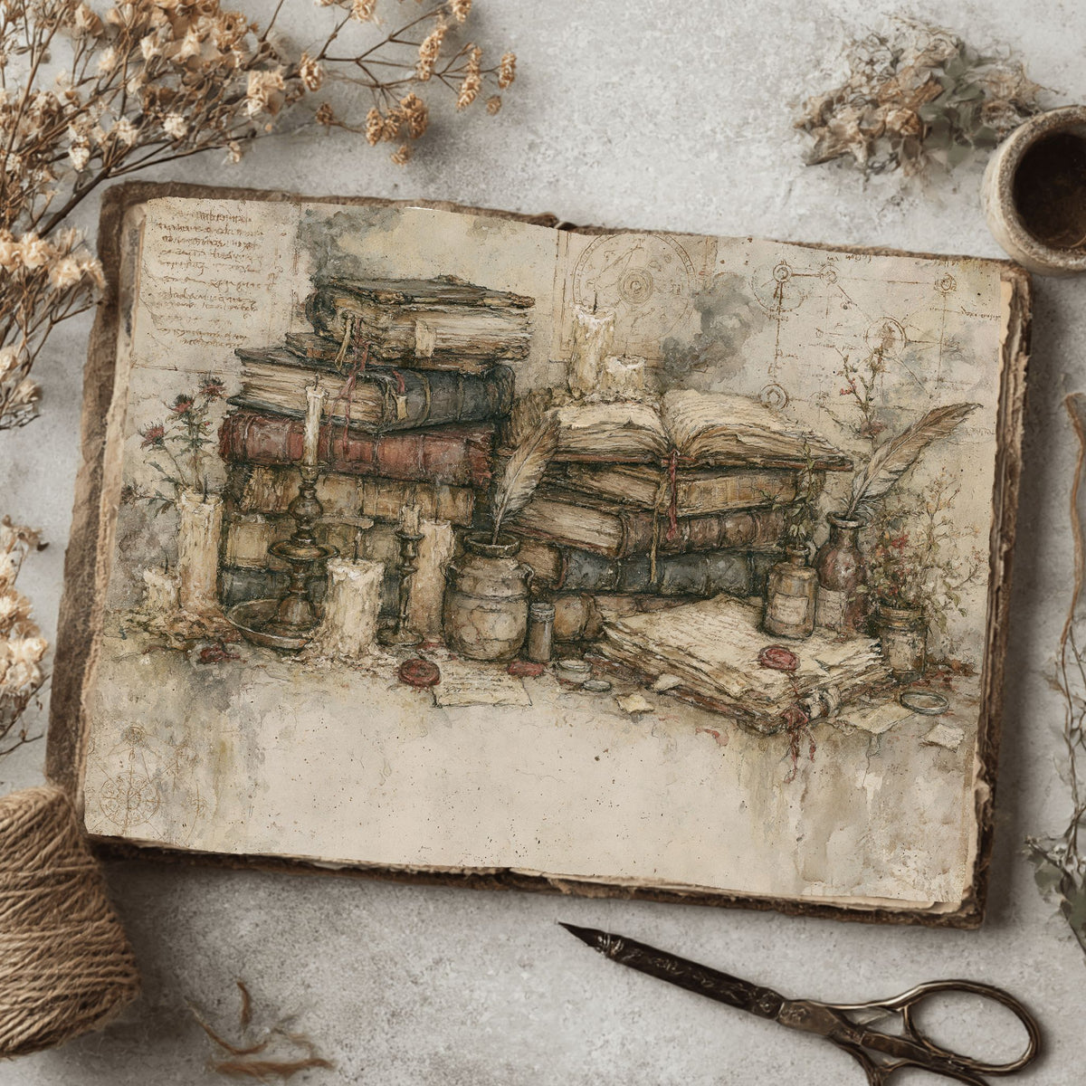 Old Witch Library Stationery