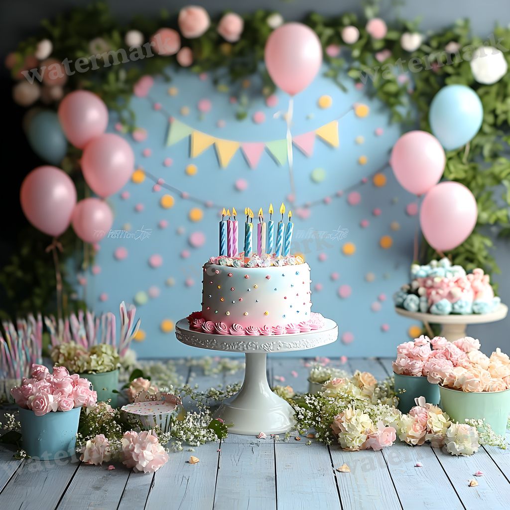 Pastel Birthday Backdrop Images