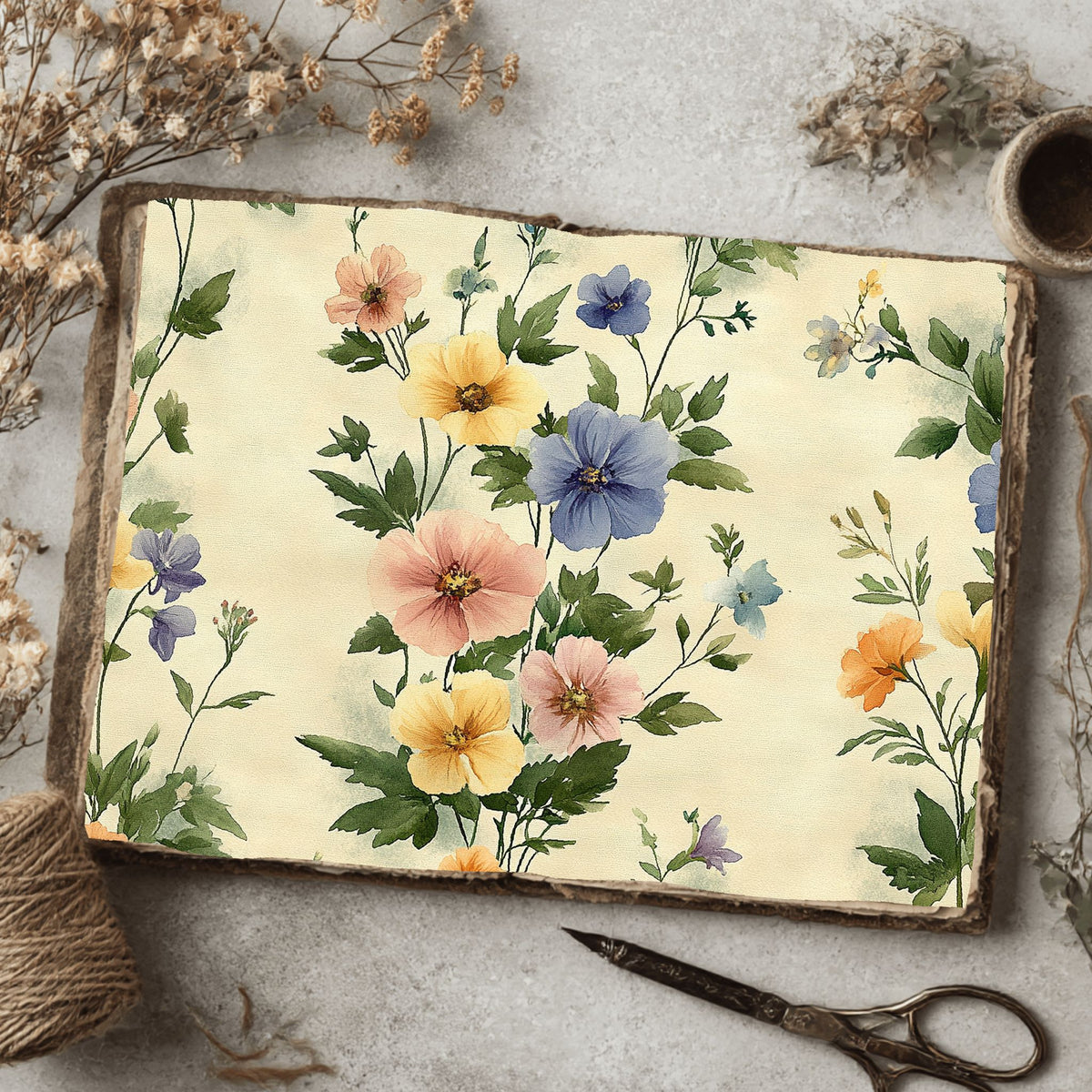 Pastel Botanical Bloom Paper
