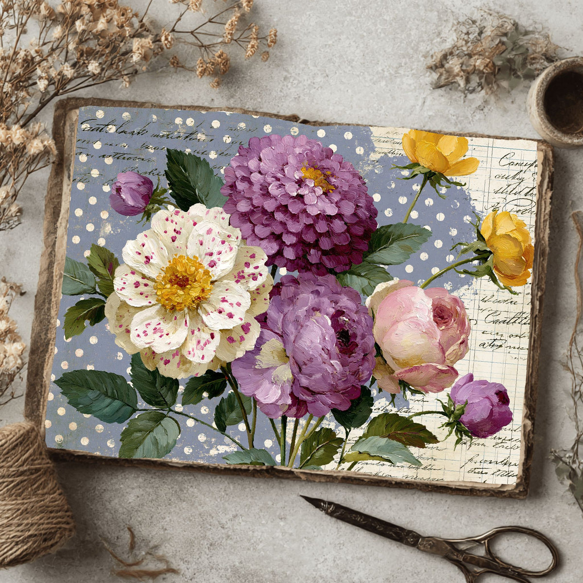 Pastel Purple Shabby Chic Journal Paper