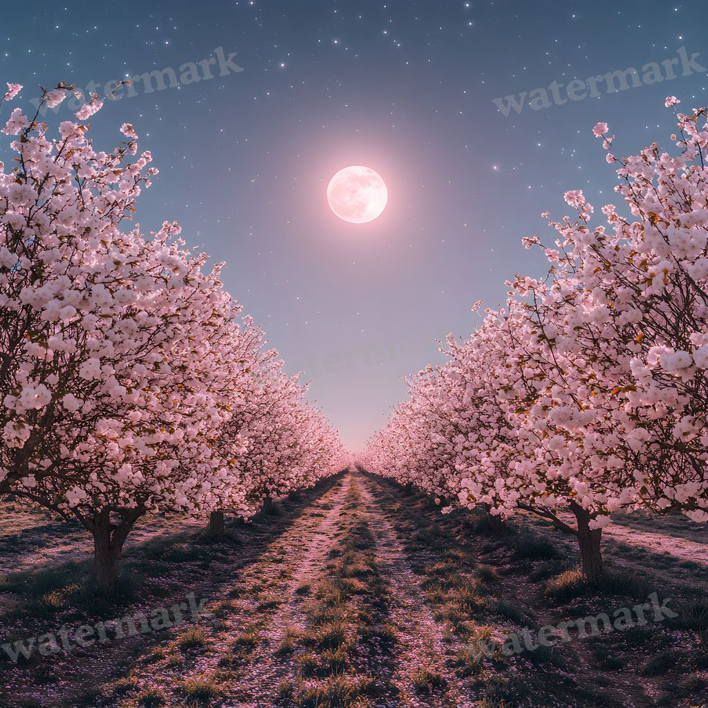 Pink Moon Backdrop Images