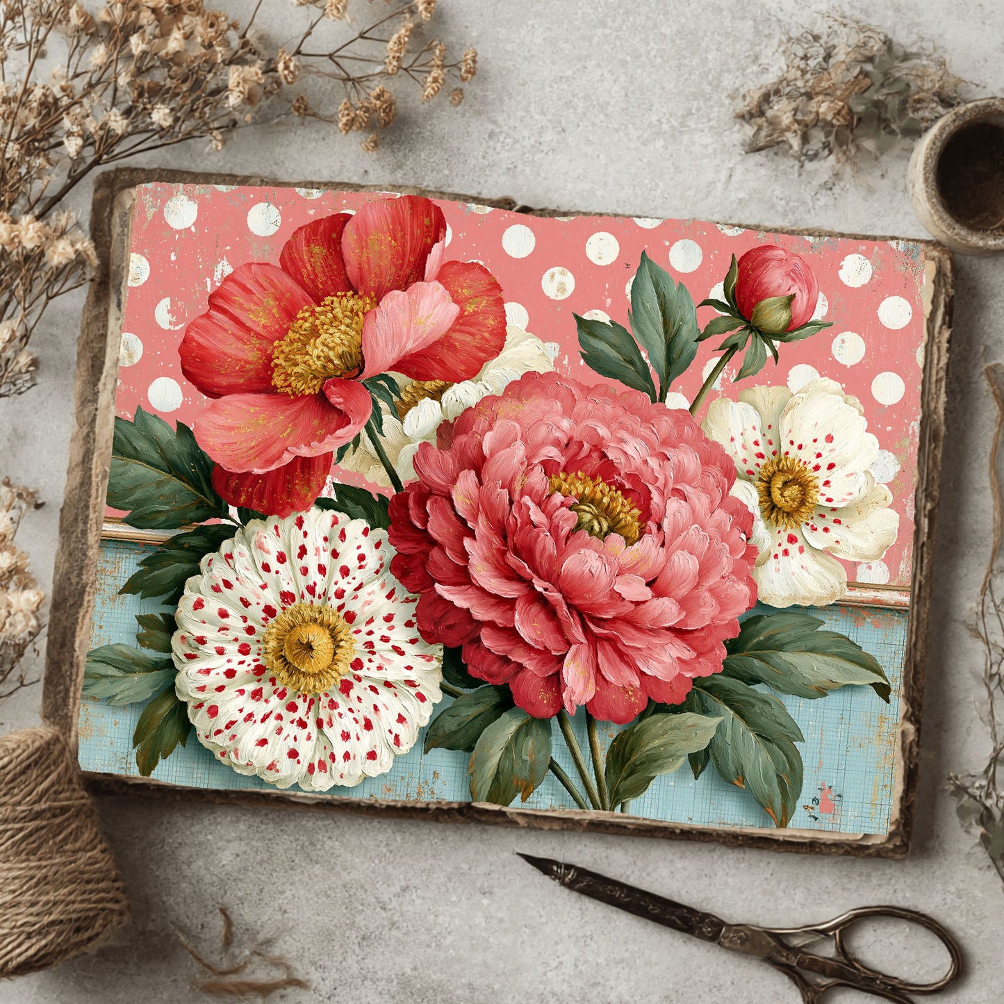 Pink & Gold Shabby Chic Journal Paper