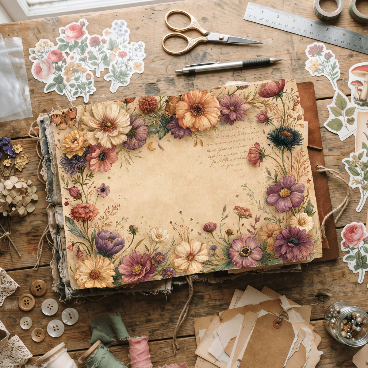 Softly Aged Vintage Writing Paper