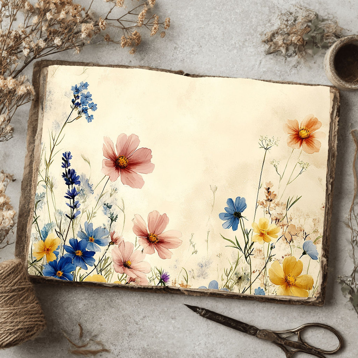 Spring Meadow Pastel Writing Paper