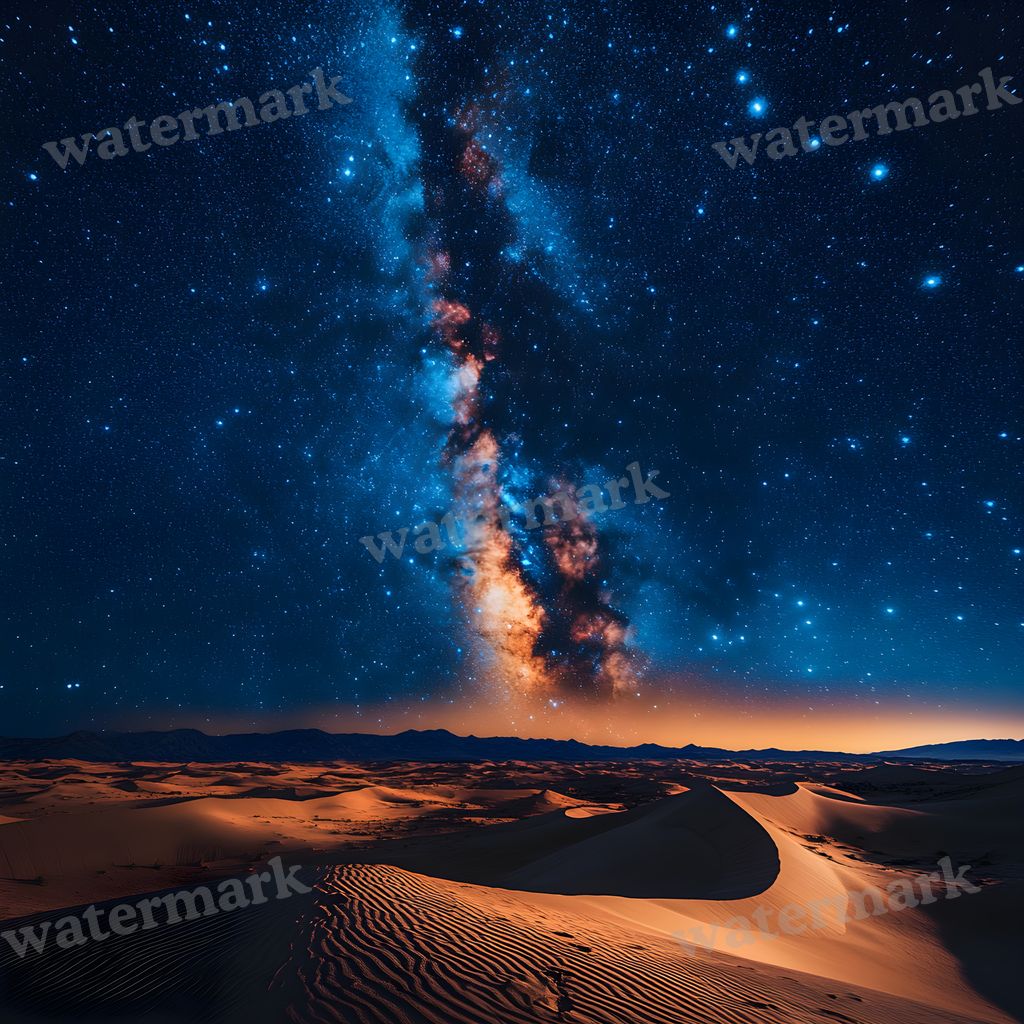 Starry Desert digital photo backdrop for photo editing, preview 4