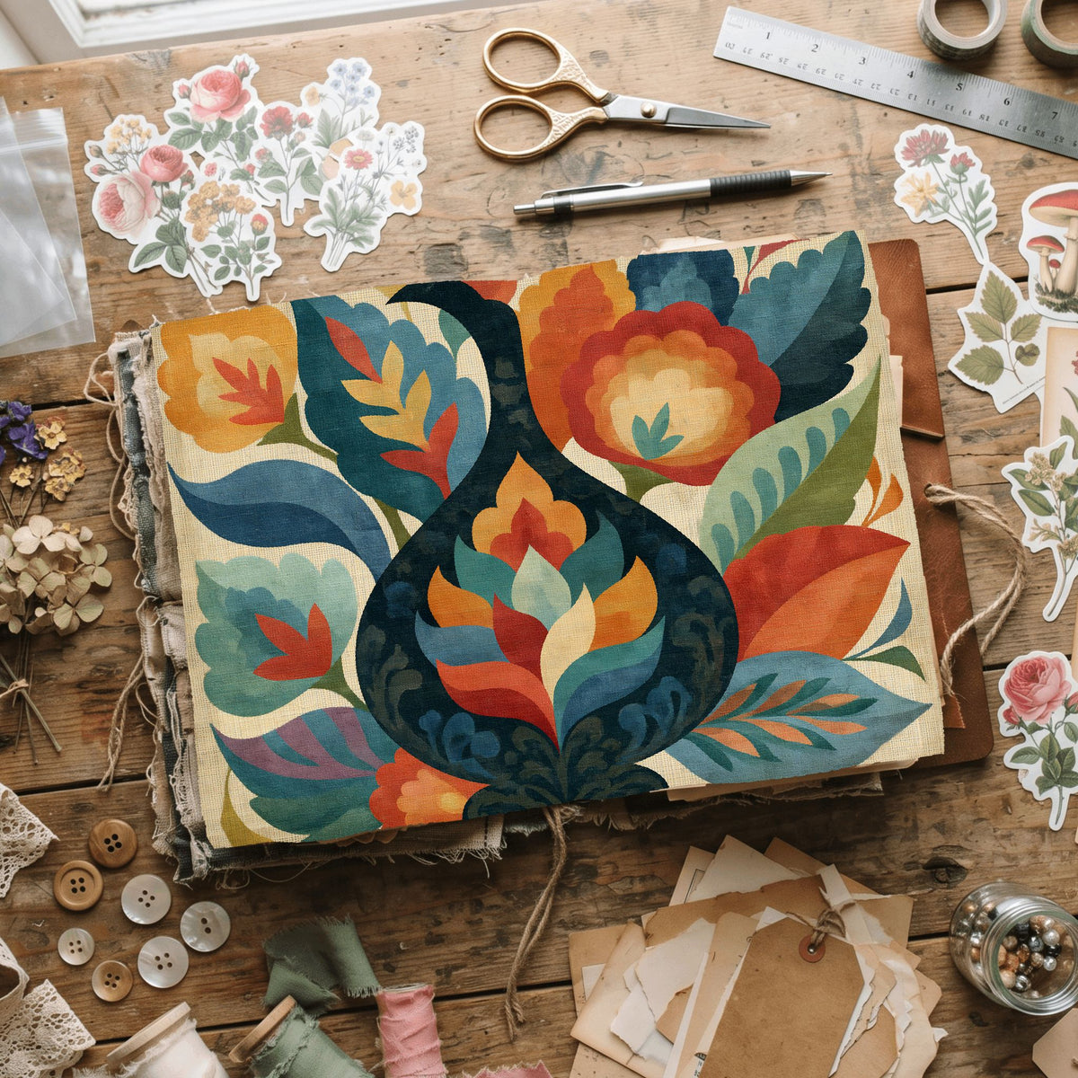 Surreal Ornamental Floral Vase