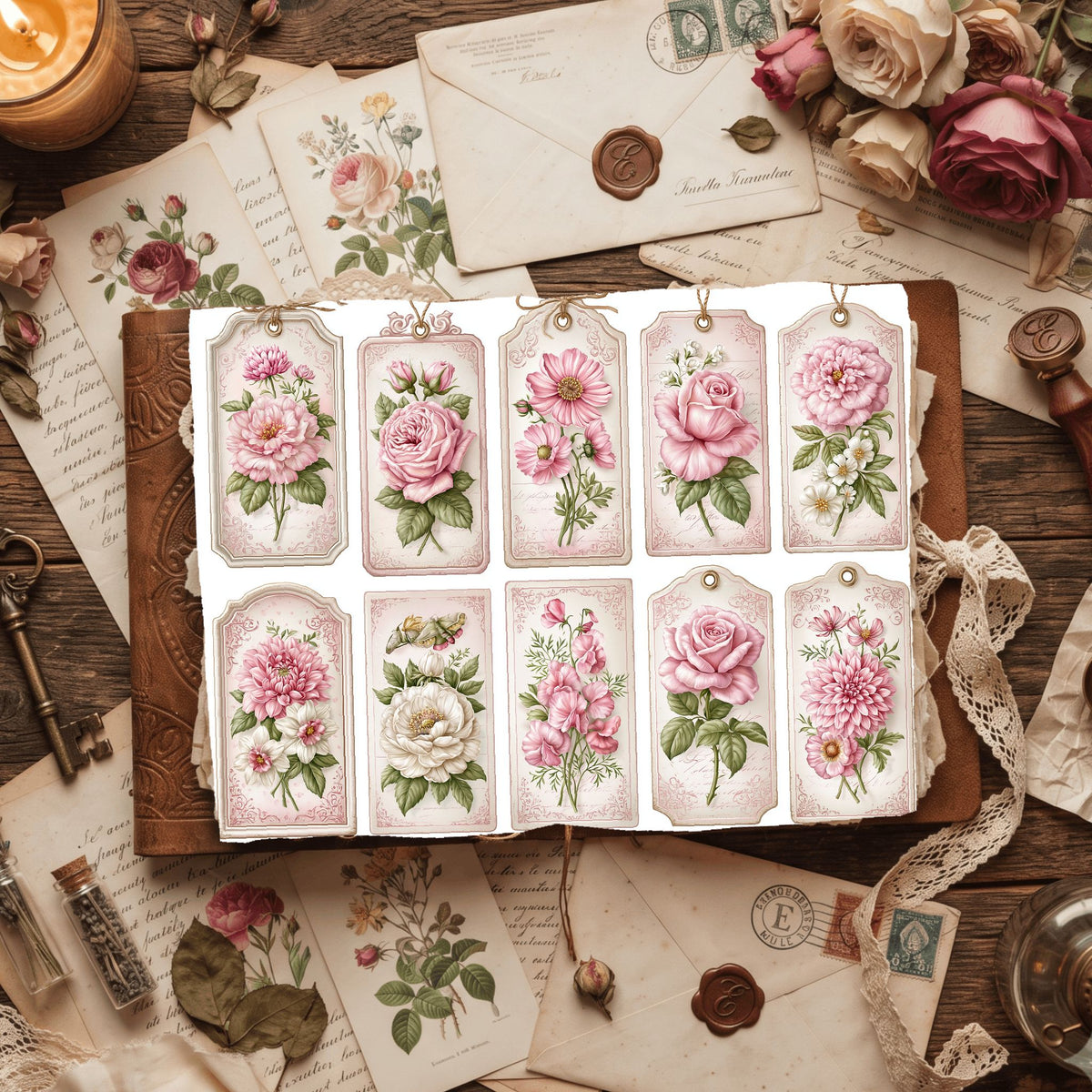 Vintage Botanical Floral Paper
