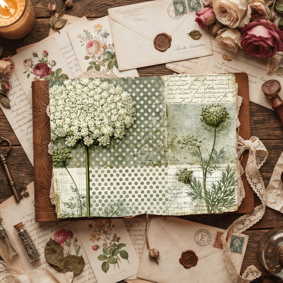 Vintage Mixed Media Journal Page