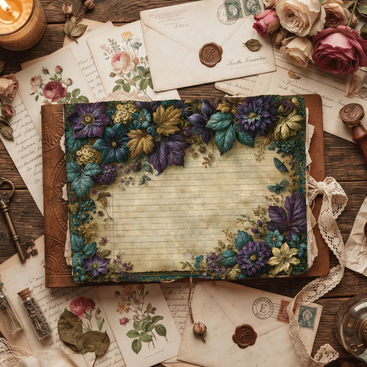 Vintage Parchment Notebook Paper