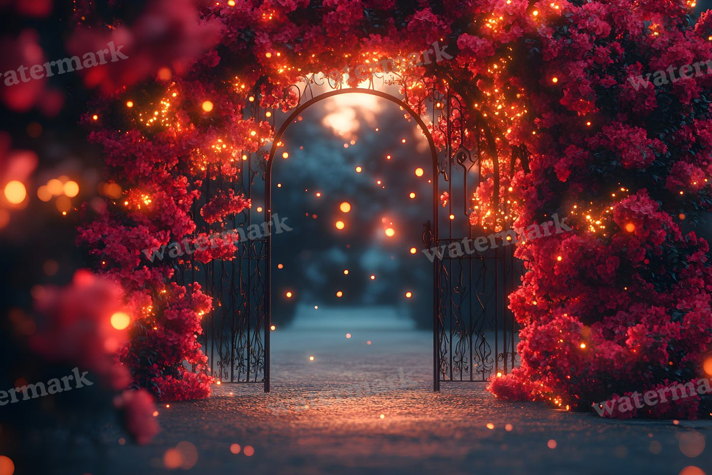 Whimsical Garden Arch Door Backdrop Images