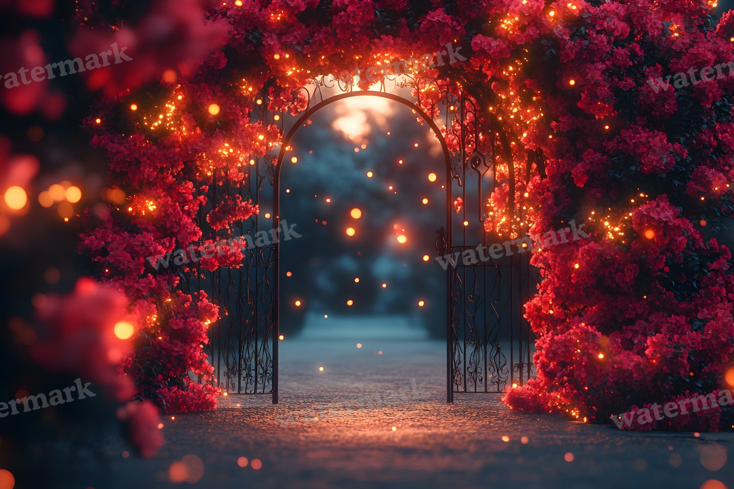 Whimsical Garden Arch Door Backdrop Images