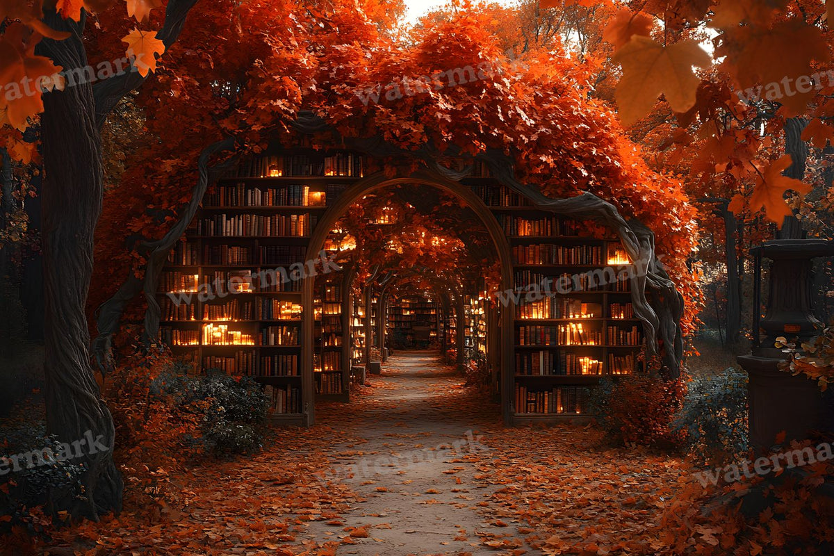 Whisper Library Forest digital photo backdrop for photo editing, preview 4