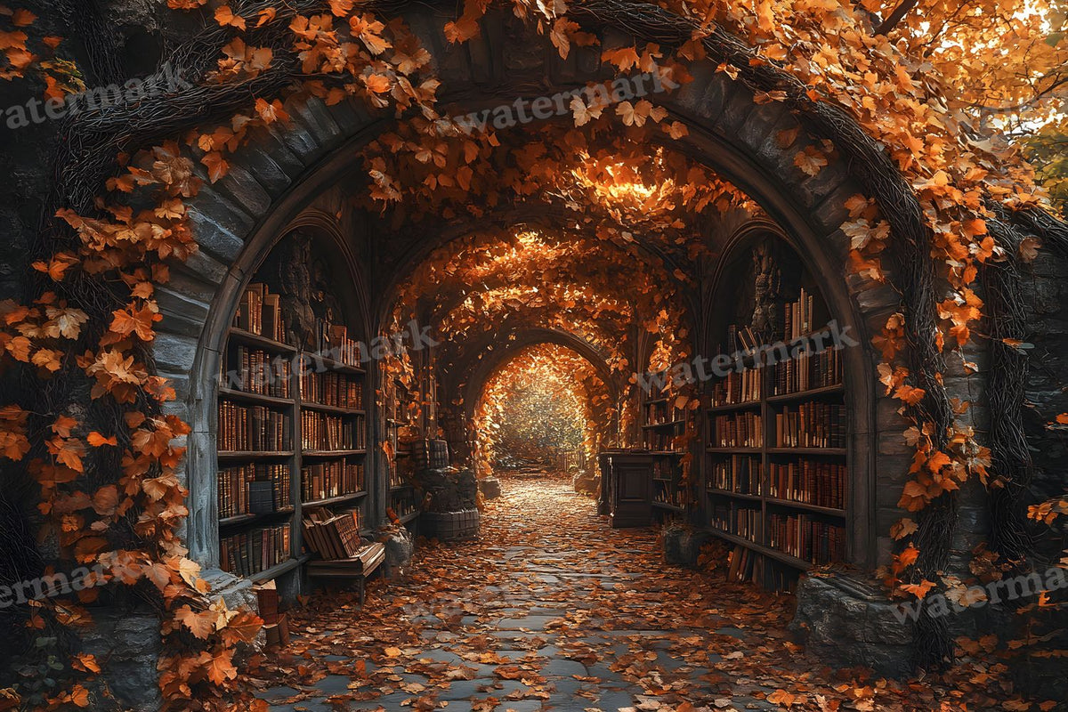 Whisper Library Forest digital photo backdrop for photo editing, preview 4