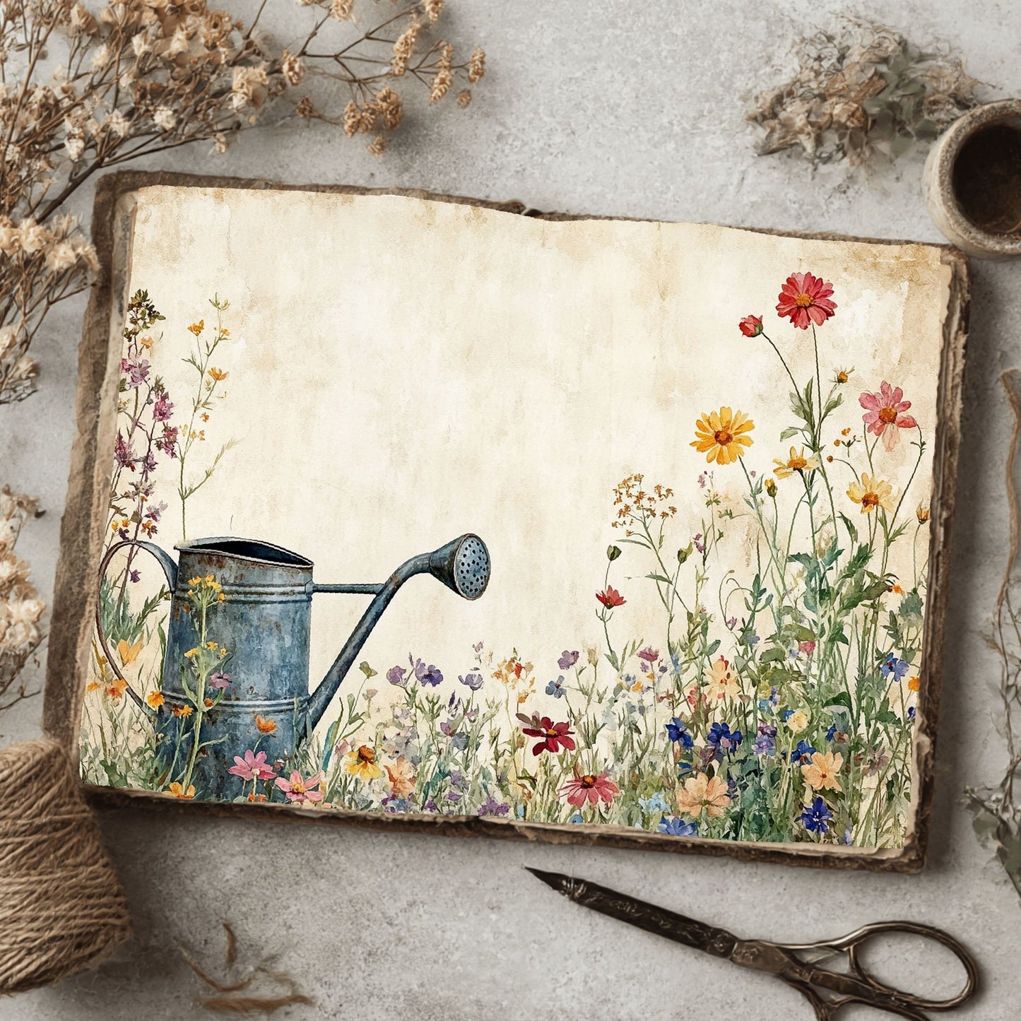 Wildflower Watering Can Paper