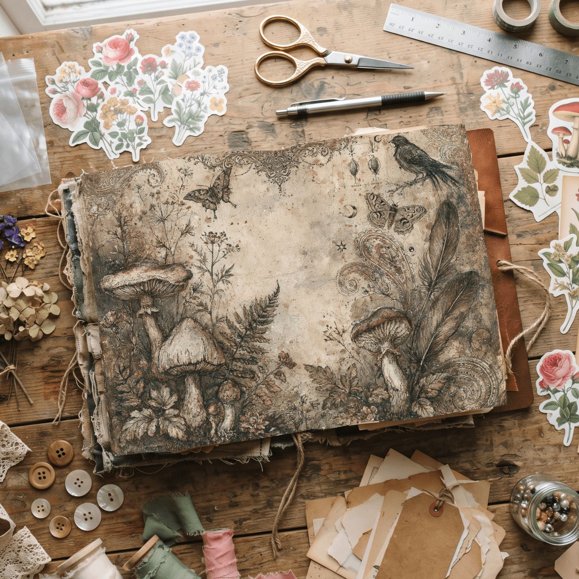 Woodland Hippie Ephemera Paper